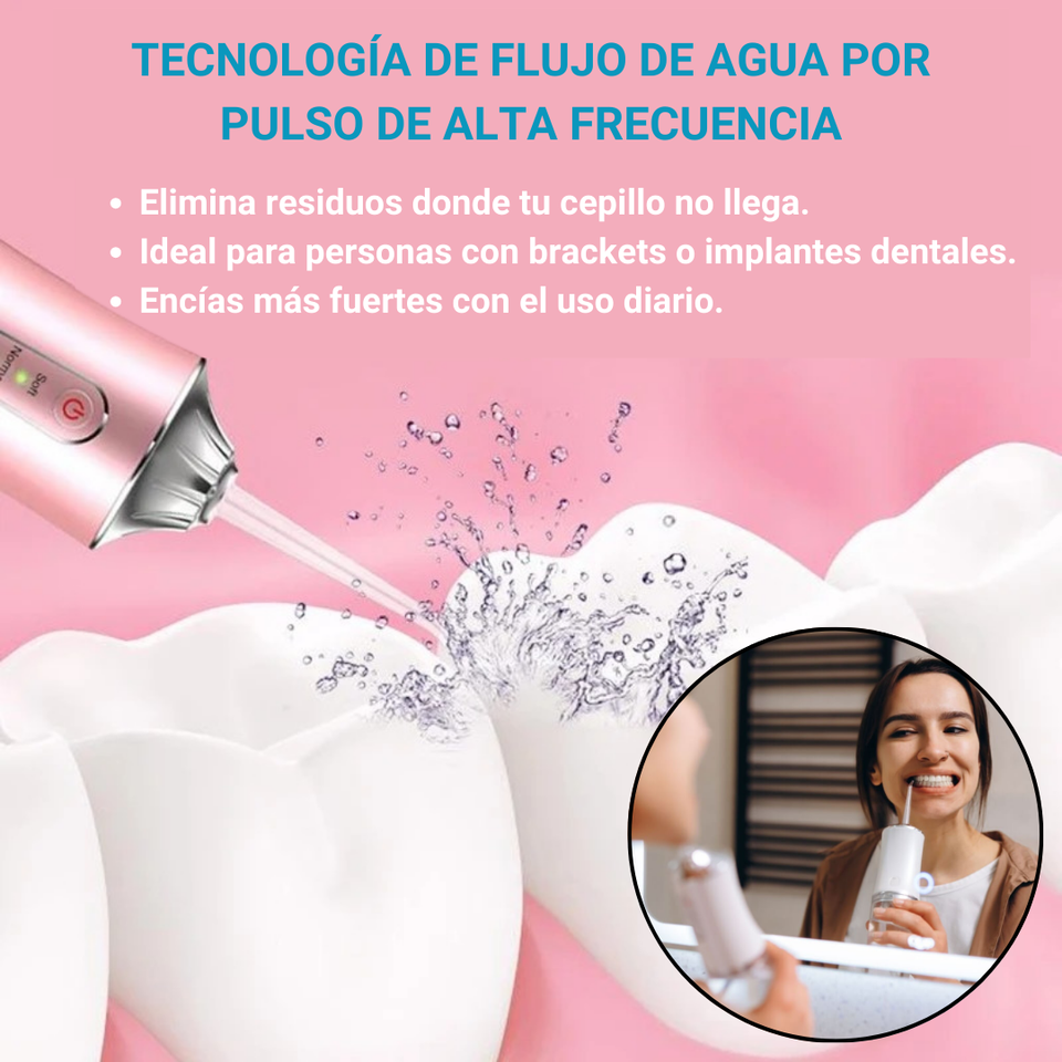 Irrigador dental eléctrico portatil